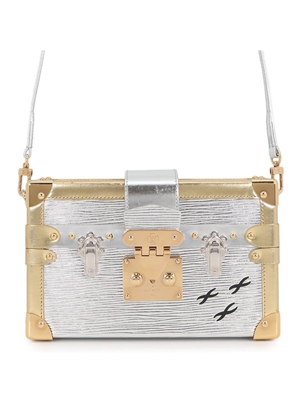 Louis Vuitton Shoulder Bag Epi Metallic Petite 2-Way Clutch